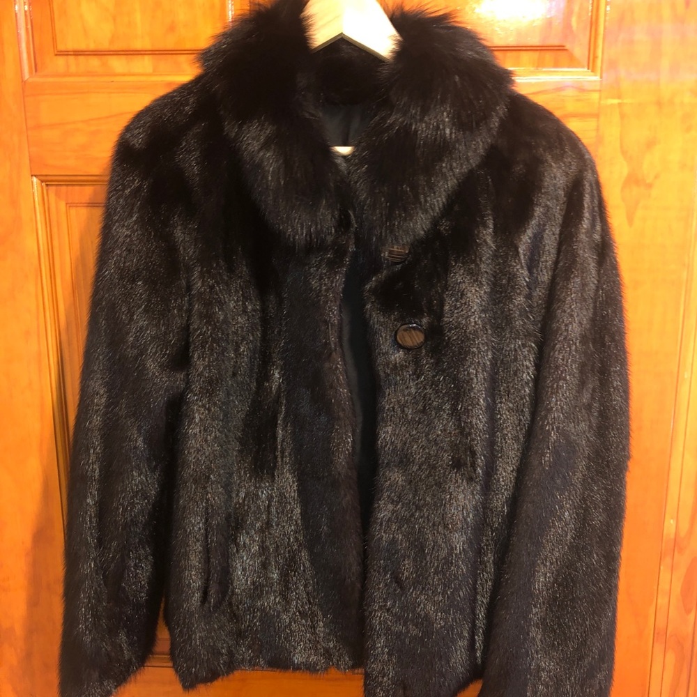 Mink Jacket AUTHENTIC FUR like new women’s black